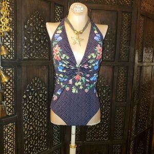 Johnny Was NWT full piece swim suit Large